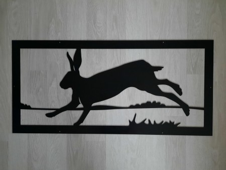 Metallplate Hare