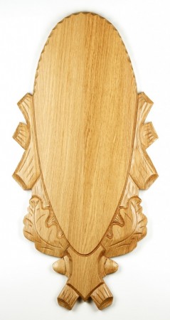 Trofeplate for hjort lys eik 50x23 cm