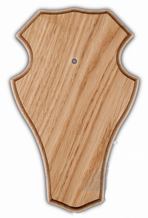 Trofeplate rådyr, lys eik 22x13 cm